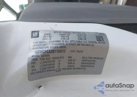 2013 Chevrolet Express 2500 Work Van из США, поврежденный, VIN 1GCWGFCA3D1158572